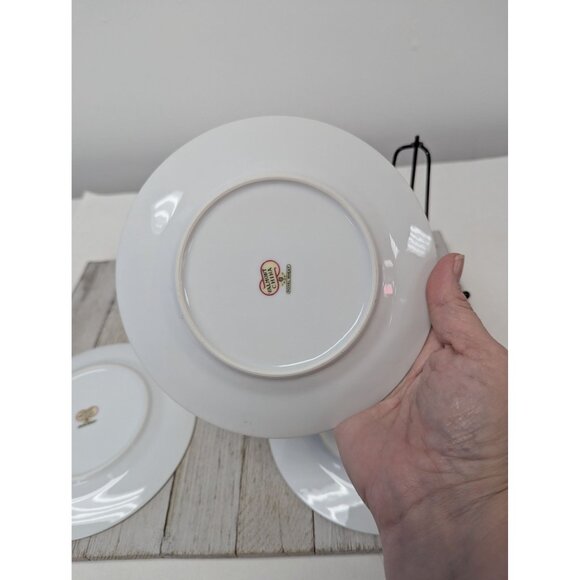 Vintage Valmont Royal Wheat Platinum Trim Set of 4 Bread Plates 6 1/2" - Picture 6 of 7